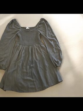 Cop.Copine Olive Smocked Drawstring Top